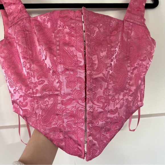 Princess Polly Satin Cropped Corset Size 4 - Picture 2 of 4